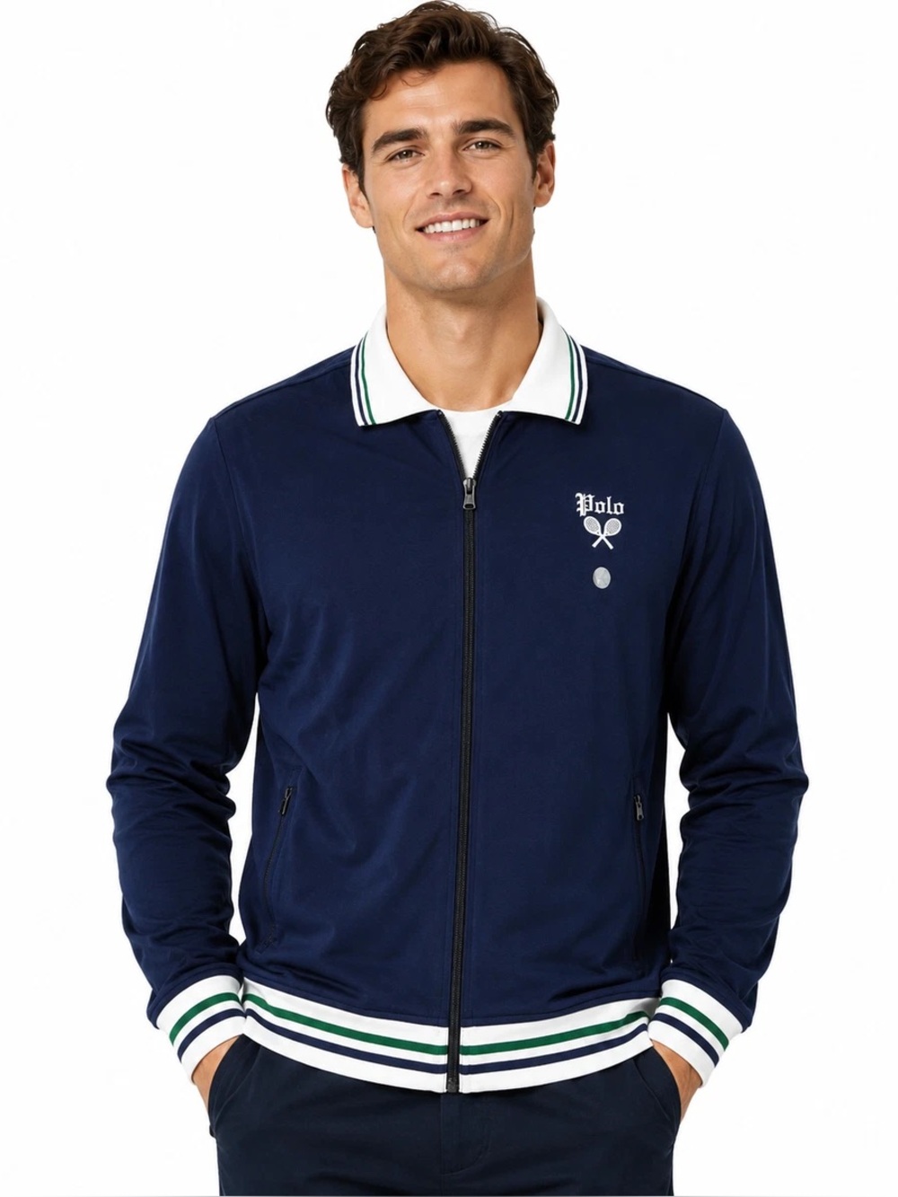 Polo Ralph Lauren Zip Up Collared Tennis Jacket Men’s Medium